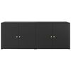 vidaXL Garden Storage Cabinet Black 198x55.5x80 cm Poly Rattan