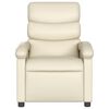 vidaXL Electric Massage Recliner Chair Cream Faux Leather