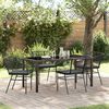 vidaXL Garden Dining Set 5 pcs Black Poly Rattan
