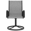 vidaXL Garden Swivel Chairs 2 pcs Textilene and Steel Grey