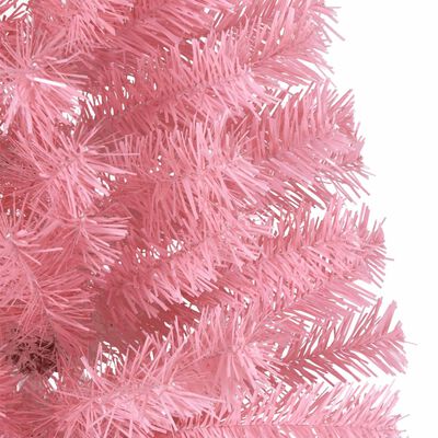 vidaXL Artificial Half Christmas Tree with Stand Pink 180 cm PVC