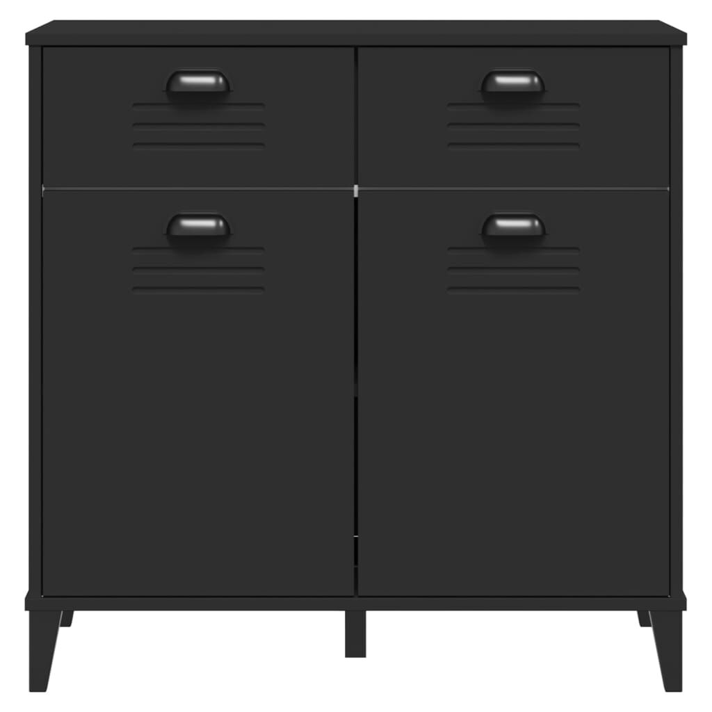 vidaXL Sideboard VIKEN Black 80x40x80 cm Engineered Wood