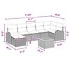 vidaXL Garden Sofa Set 8 pcs Black and turquoise