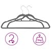 vidaXL 20 pcs Clothes Hanger Set Anti-slip Grey Velvet