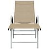 vidaXL Sun Lounger Textilene and Aluminium Cream