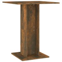 vidaXL Bistro Table Smoked Oak 60x60x75 cm Engineered Wood