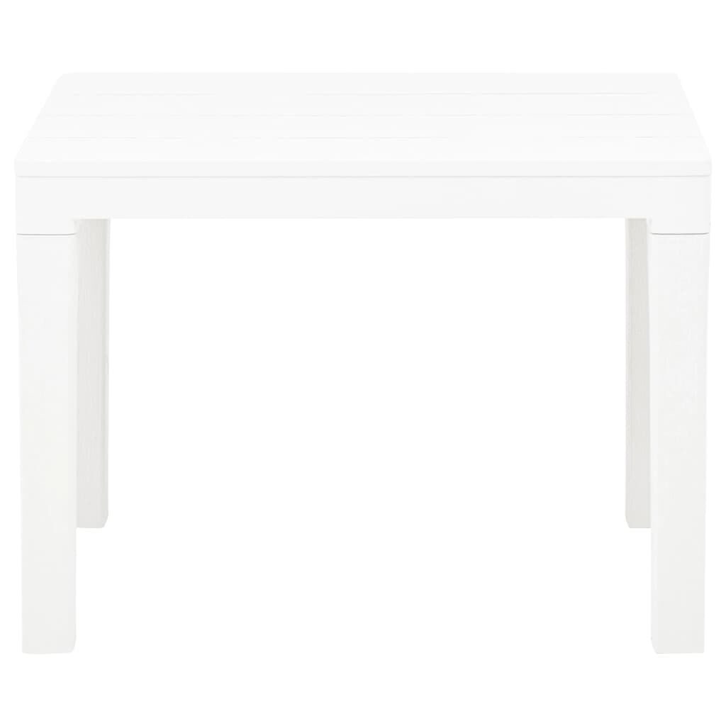 vidaXL Garden Benches 2 pcs White Plastic