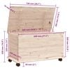 vidaXL Storage Chest with Wheels ALTA 73x39.5x43 cm Solid Wood Pine