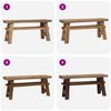 vidaXL Bench Mixed Recycled Wood and Solid Teak 100x28x43 cm