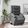 vidaXL Electric Stand up Massage Recliner Chair Grey Faux Leather