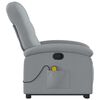 vidaXL Stand up Massage Recliner Chair Light Grey Fabric