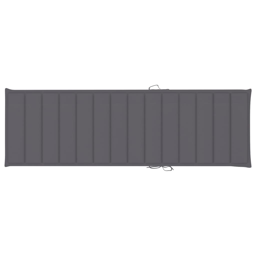 vidaXL Folding Sun Lounger with Cushion Solid Wood Acacia