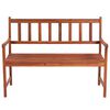 vidaXL Garden Bench with Cushion 120 cm Solid Acacia Wood