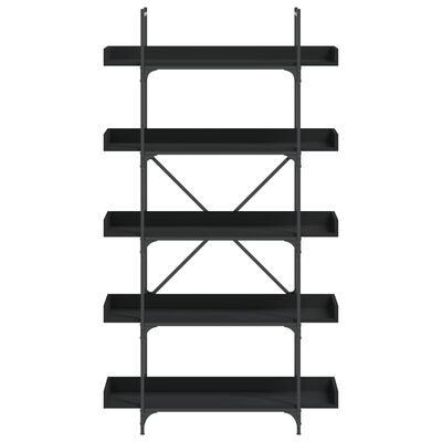 vidaXL Bookcase 5-Tier Black 100x33x180.5 cm Engineered Wood