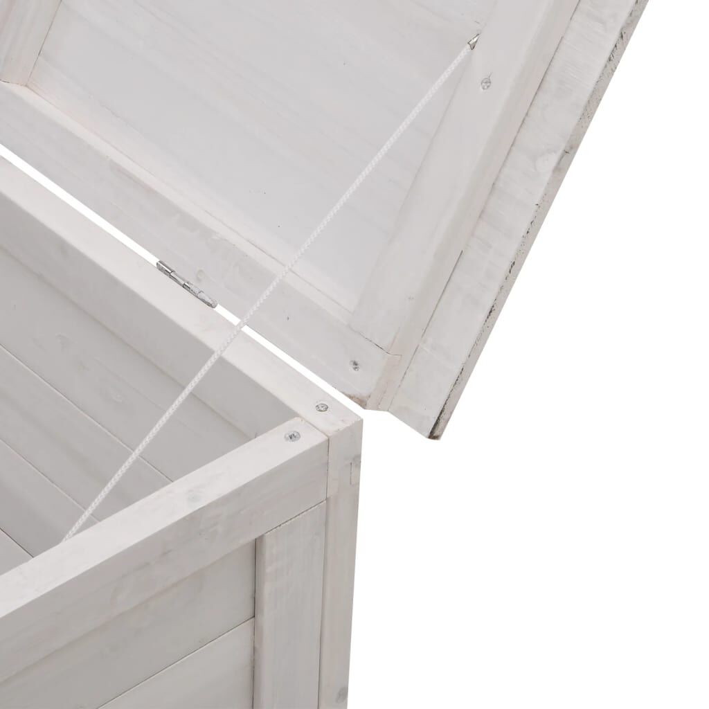 vidaXL Garden Storage Box White 50x49x56.5 cm Solid Wood Fir