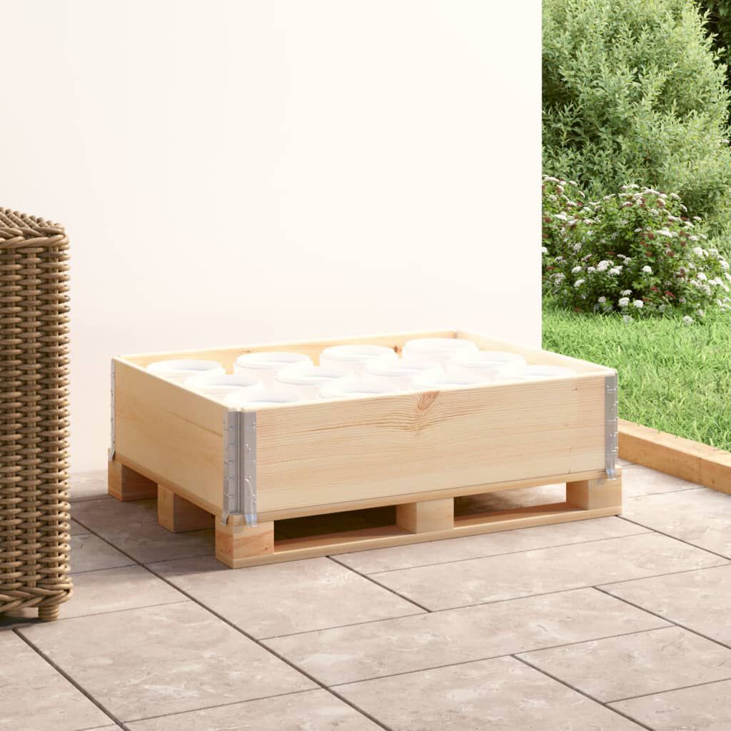 vidaXL Pallet Collar 60x80 cm Solid Pine Wood