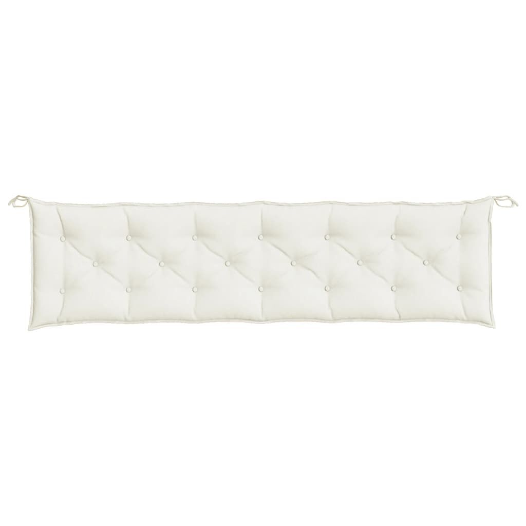 vidaXL Garden Bench Cushions 2 pcs Melange Cream 200x50x7 cm Fabric
