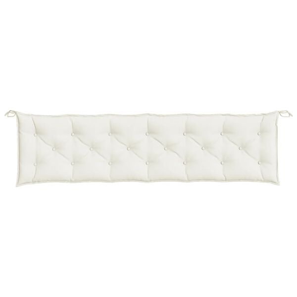 vidaXL Garden Bench Cushions 2 pcs Melange Cream 200x50x7 cm Fabric