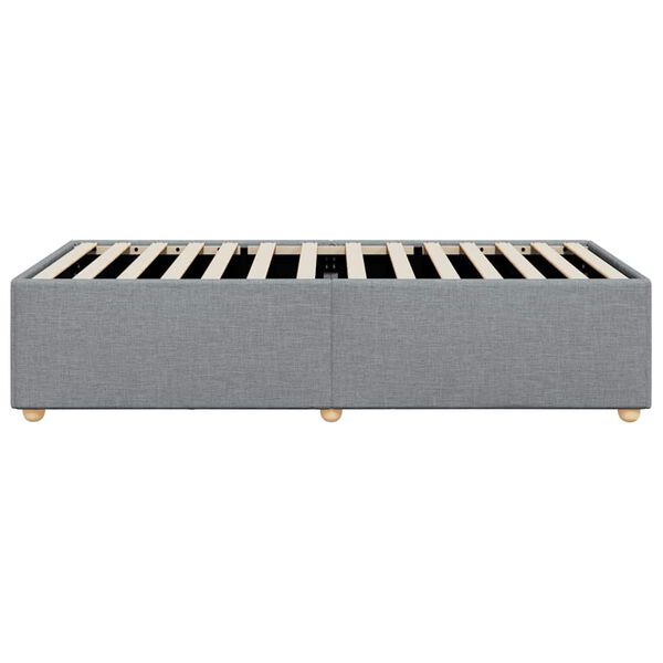 vidaXL Bed Frame without Mattress Light Grey Twin XL Fabric