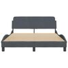 vidaXL Bed Frame "Dover" Dark Grey 137x190 cm Double Velvet