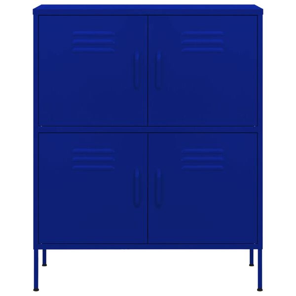 vidaXL Storage Cabinet Navy Blue 80x35x101.5 cm Steel