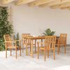 vidaXL Garden Dining Set 5 pcs Brown 160 x 80 x 75 cm Solid teak wood