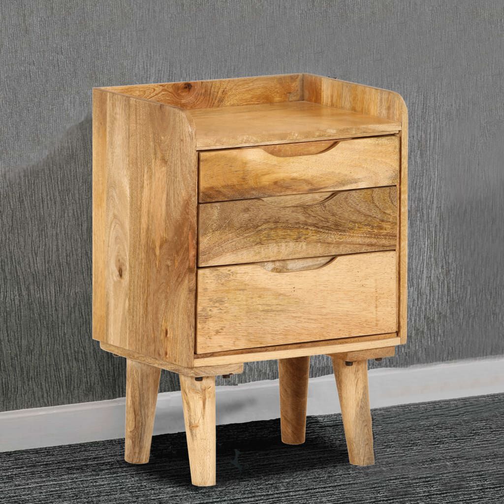 vidaXL Bedside Cabinet Solid Mango Wood 40x30x59.5 cm