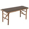 vidaXL Folding Garden Bench with Cushion 118 cm Bamboo