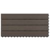 vidaXL Decking Tiles 6 pcs WPC 60x30 cm 1.08 m² Dark Brown