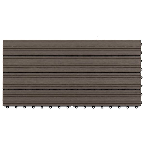 vidaXL Decking Tiles 6 pcs WPC 60x30 cm 1.08 m² Dark Brown