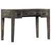 vidaXL Desk Black 110x50x75 cm Solid Mango Wood