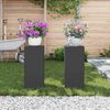 vidaXL Plant Stand 2 pcs Black 24 x 24 x 55 cm Steel