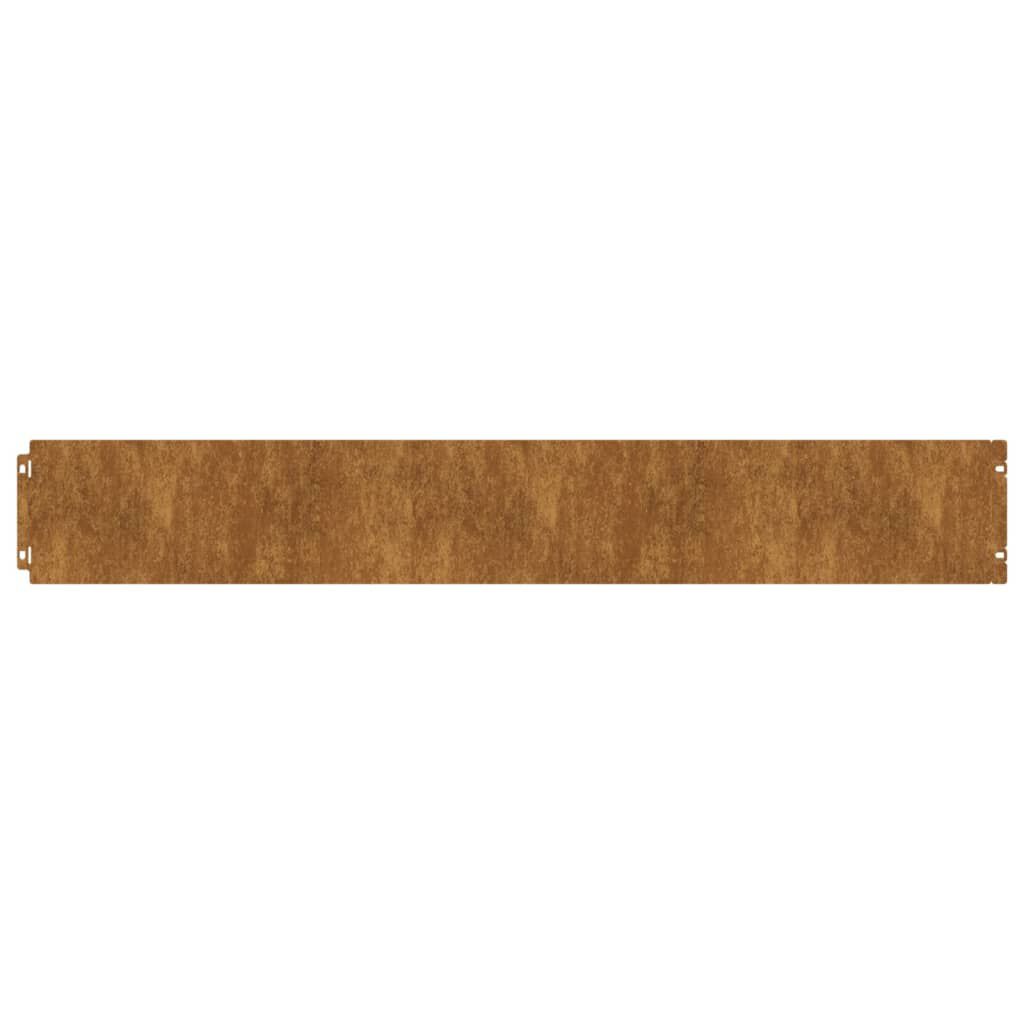 vidaXL Lawn Edgings 50 pcs 15x103 cm Flexible Corten steel