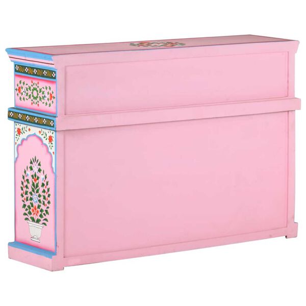 vidaXL Hand-Painted Sideboard Multicolour 110x30x76cm Solid Mango Wood