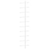 vidaXL Wall-mounted Wine Rack for 10 Bottles White Metal