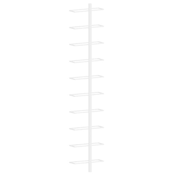 vidaXL Wall-mounted Wine Rack for 10 Bottles White Metal