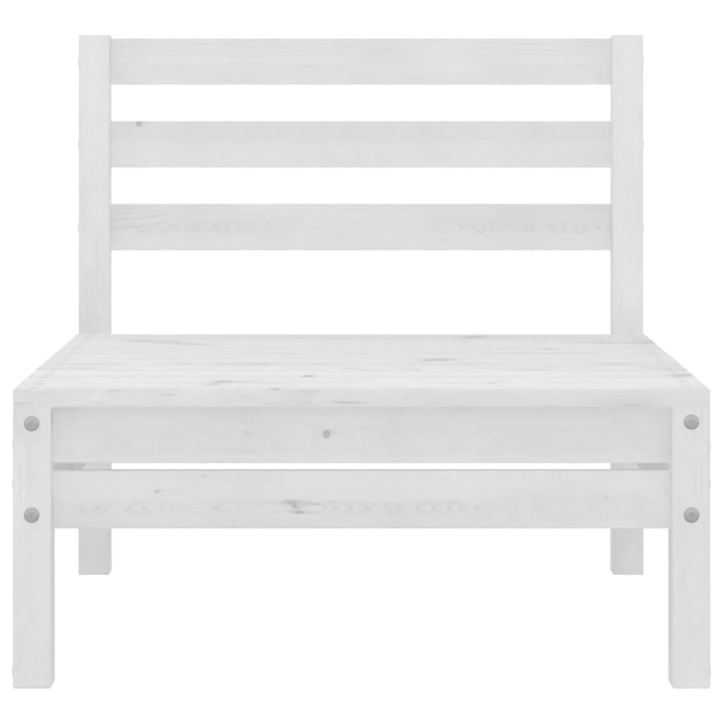 vidaXL 4 Piece Garden Lounge Set Solid Pinewood White
