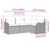 vidaXL Garden Sofa Set with Cushion 4 pcs Black Poly rattan