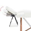 vidaXL 2-Zone Folding Massage Table 10 cm Thick White