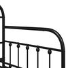 vidaXL Daybed Frame with Headboard Black 100 x 200 cm Steel