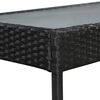 vidaXL 5 Piece Garden Lounge Set with Cushions Poly Rattan Black