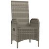 vidaXL Outdoor Chairs 2 pcs Poly Rattan Grey