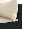 vidaXL 4 Piece Garden Lounge Set with Cushions Black Poly Rattan