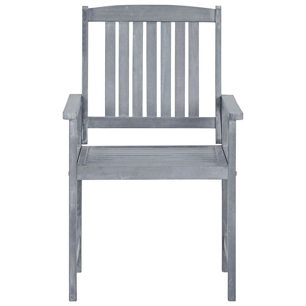 vidaXL Garden Chairs with Cushions 6 pcs Solid Wood Acacia Grey