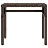 vidaXL Sun Loungers 2 pcs with Canopies and Table Brown Poly Rattan
