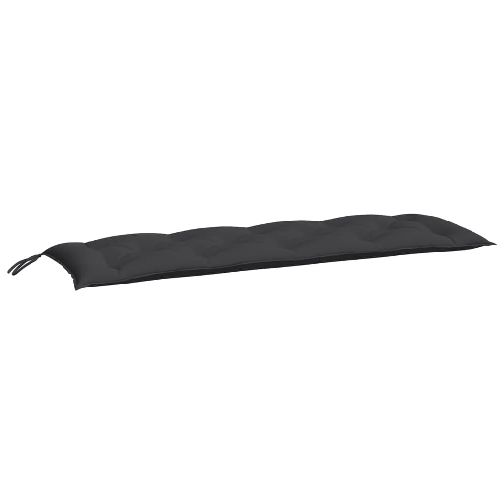 vidaXL Garden Bench Cushion Black 150x50x7 cm Oxford Fabric