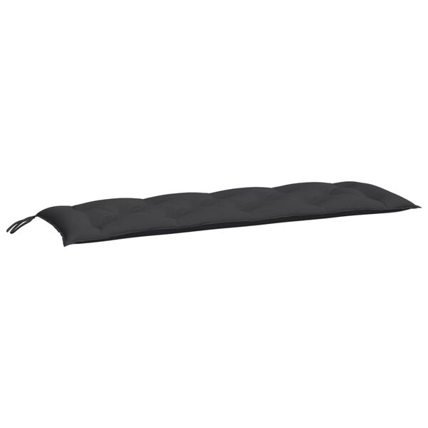 vidaXL Garden Bench Cushion Black 150x50x7 cm Oxford Fabric