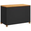 vidaXL Garden Storage Box Black 110x55x63 cm Poly Rattan Acacia Wood