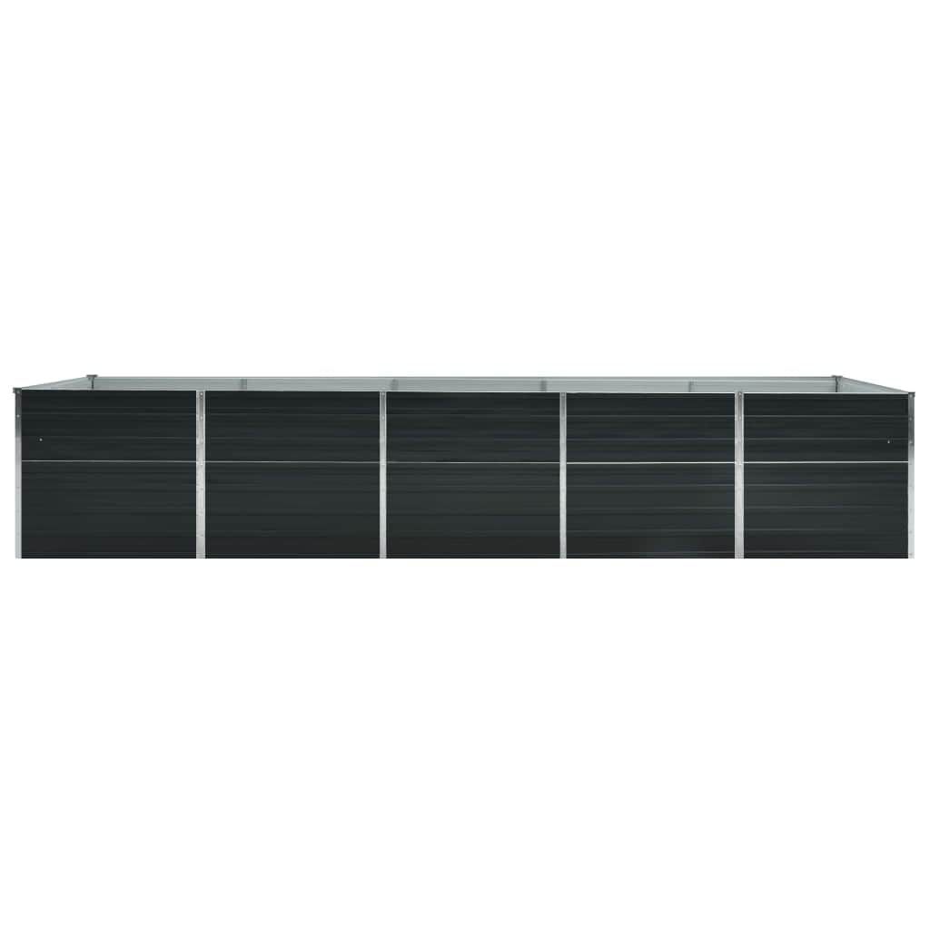 vidaXL Garden Raised Bed Galvanised Steel 400x80x45 cm Anthracite