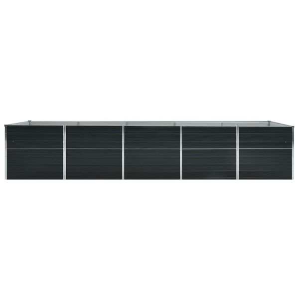 vidaXL Garden Raised Bed Galvanised Steel 400x80x45 cm Anthracite